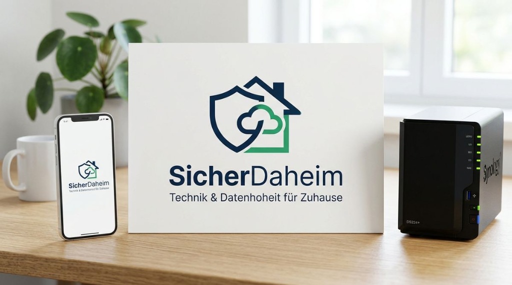 DigitalTipp Original Marken-Aufbau mit Synology DS224+ und Smartphone